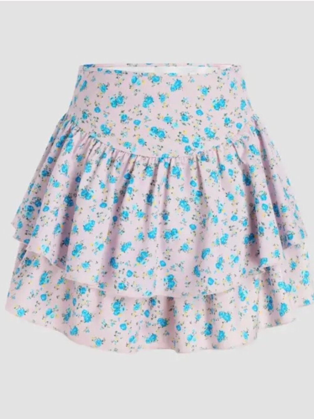 NWT Zara | Floral Satin Mini Skirt Skort in Pink | Size XS